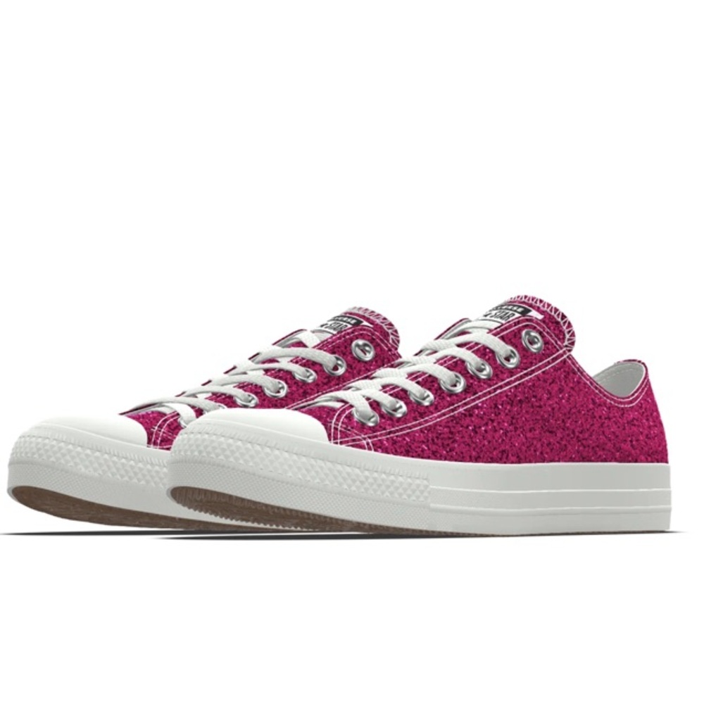 Converse Girls Pink Glitter Sneakers